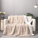 Champagne Ivory Soft Plush Sherpa Blanket