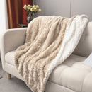 Champagne Ivory Soft Plush Sherpa Blanket
