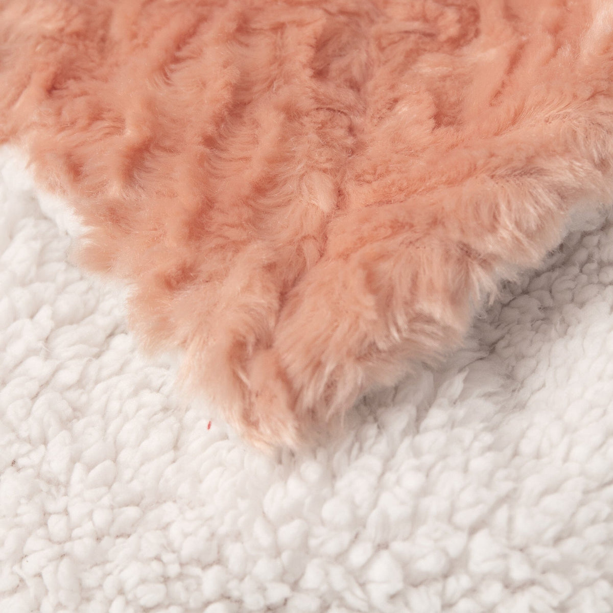 Creamy Peach Sherpa Fleece Blanket