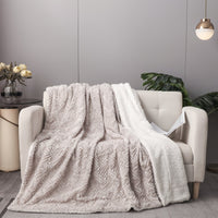 Lavender Grey Soft Plush Sherpa Blanket