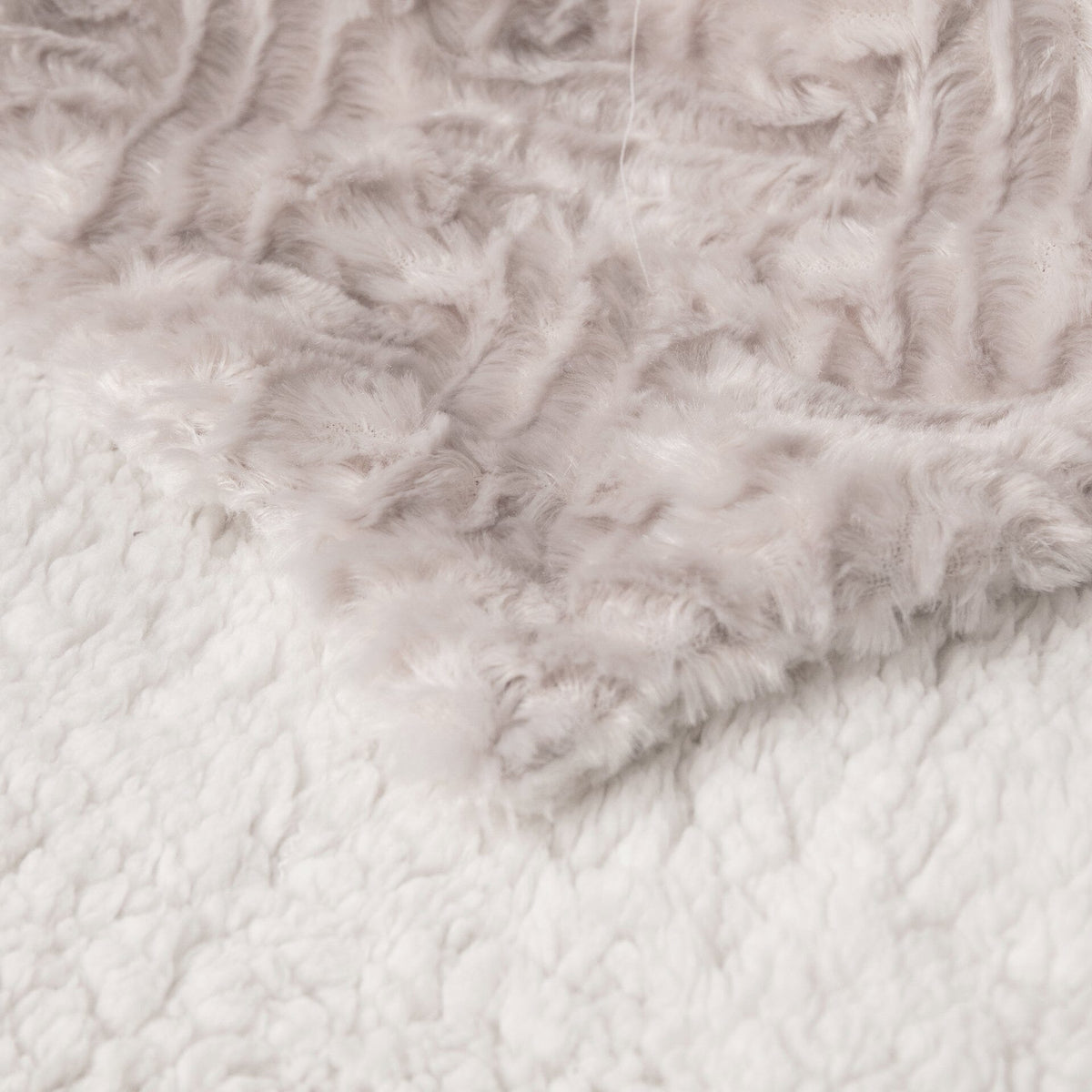 Lavender Grey Soft Plush Sherpa Blanket