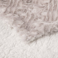 Lavender Grey Soft Plush Sherpa Blanket