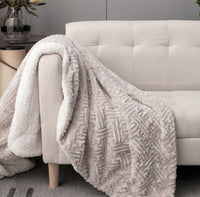 Lavender Grey Soft Plush Sherpa Blanket