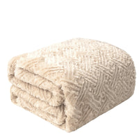 Champagne Ivory Soft Plush Sherpa Blanket