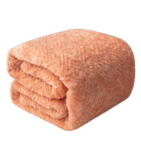 Creamy Peach Sherpa Fleece Blanket