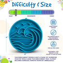 Baja Slow Feeder Dog Bowl for Enrichment - 8" diameter x 1.5" deep
