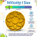 Sunflower Slow Feeder Dog Bowl for Enrichment - 8" diameter x 1.5" deep