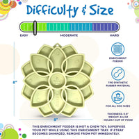 Mandala SOFT Slow Feeder Dog Bowl for Enrichment - 8" diameter x 1" deep