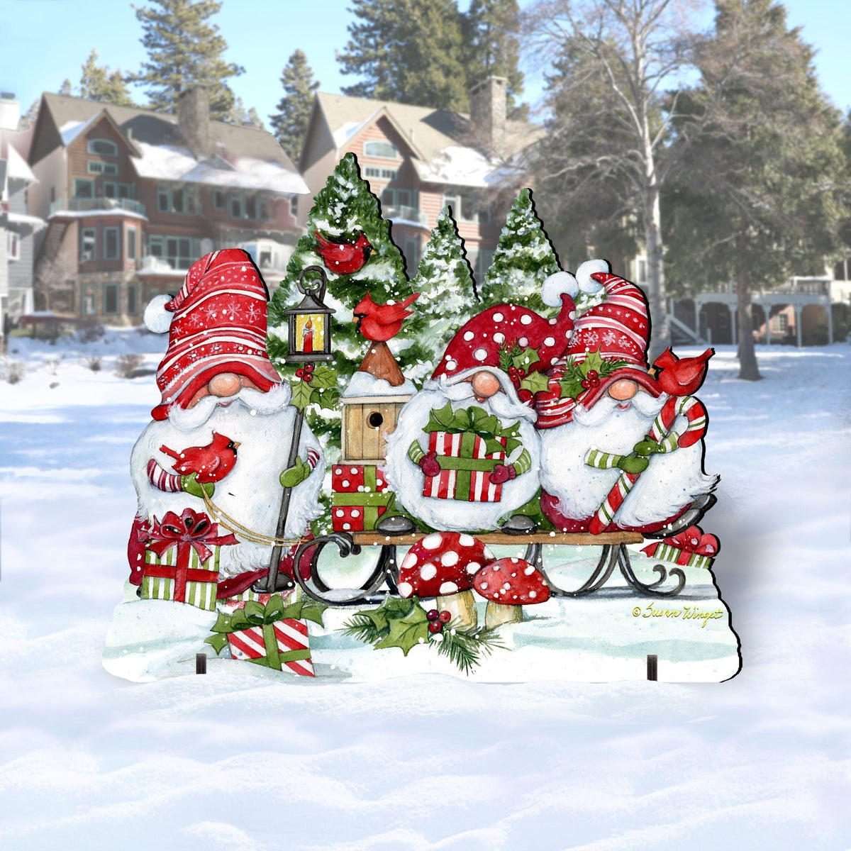Christmas Gnomes Outdoor Art