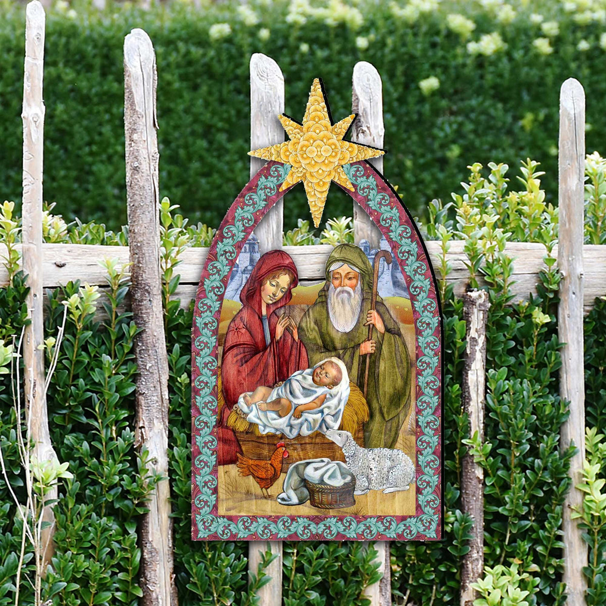 Illustrated Nativity Door Hanger