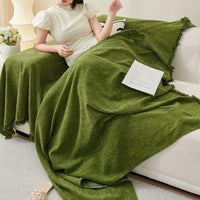 Update Sofa with Organic Couch Cover| Herringbone Chenille Tassels