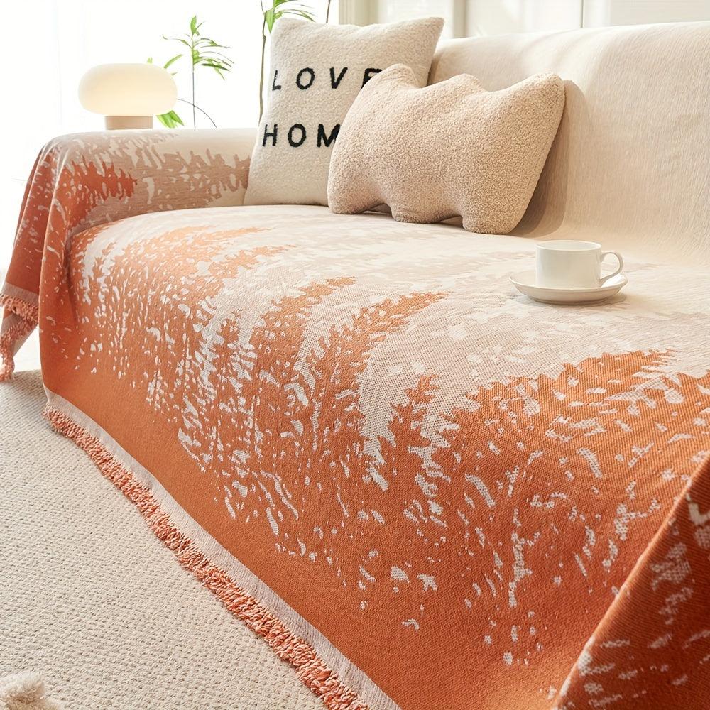 Forest Sofa Towel - Orange / 70.87x133.86inch