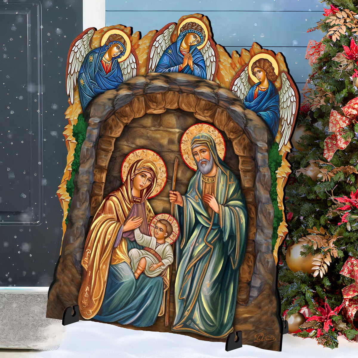 Traditional Nativity & Angels Outdoor Art