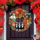 Cat Lovers Christmas Holiday Wreath