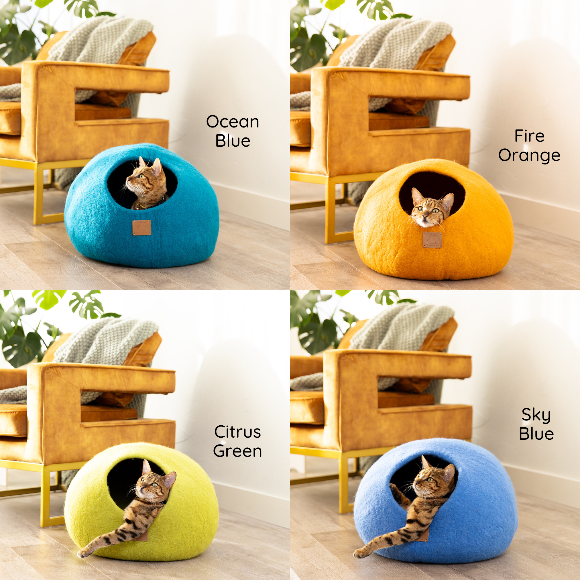 Merino Wool Cat Cave Bed