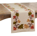 Fall Leaf Embroidered Table Runner