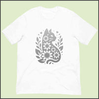 Floral Cat Graphic Unisex T-shirt