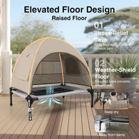 Outdoor Dog Cot and Shade Canopy