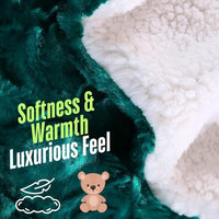 Emerald Mermaid Plush Sherpa Blanket