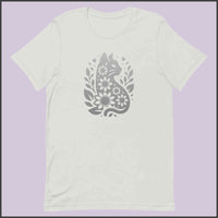 Floral Cat Graphic Unisex T-shirt