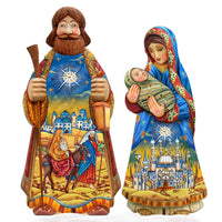 Baby Jesus, Mary & Joseph in Bethlehem 2 Piece Set