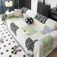 Boho Style Sofa Throw Covers with Tassel Embellishment | All-Season