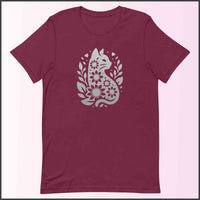 Floral Cat Graphic Unisex T-shirt