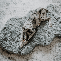 PupRug by Paw.com® Faux Fur Orthopedic Dog Bed: Curve Charcoal Grey