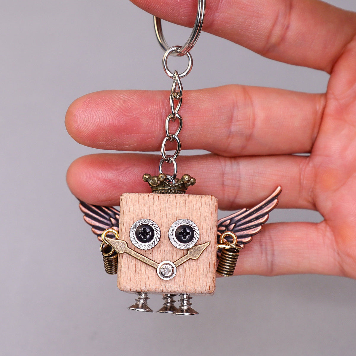 Wood Robots DIY Building Kit (2) - Backpack Keychains
