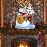 Cowboy Snowman Christmas Door Hanger