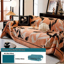 Premium Chenille Fabric Dark Green Couch Cover - All-Season Protector