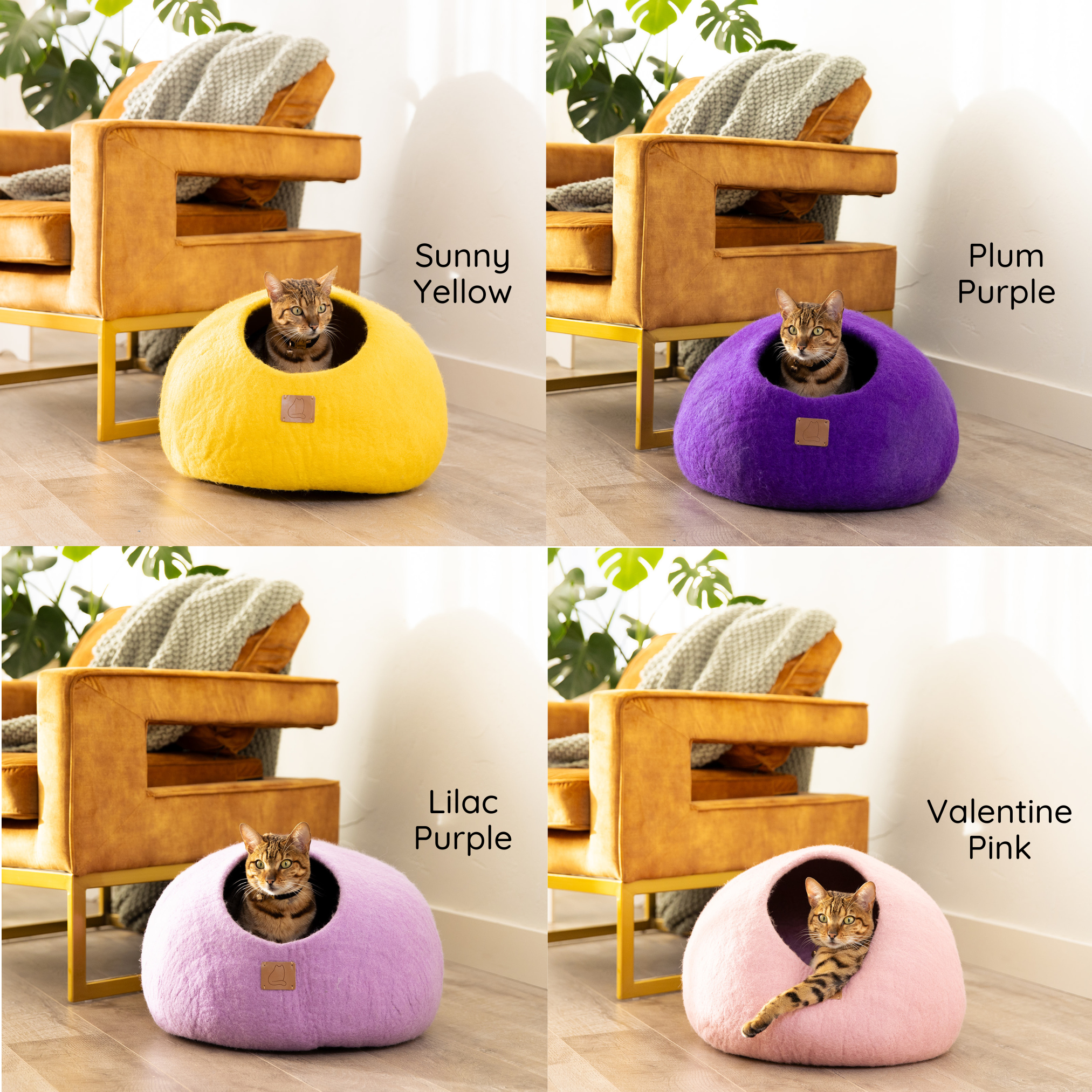 Merino Wool Cat Cave Bed