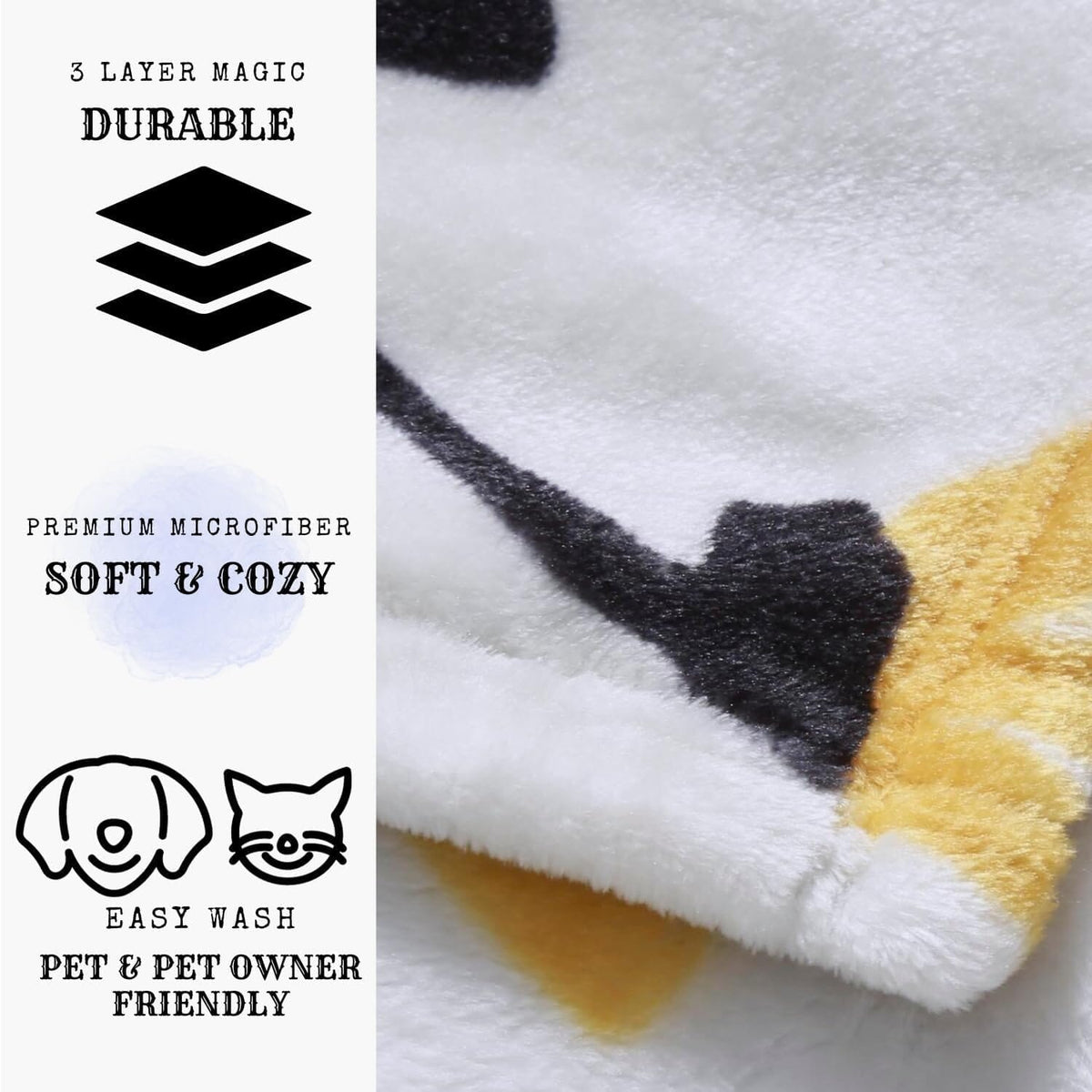Yellow Fleur Soft Plush Fleece Blanket