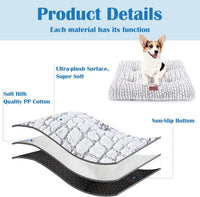 Dog Crate Bed Pad Soft Plush Washable Kennel Mat Anti Slip 24x18 For Small Dogs