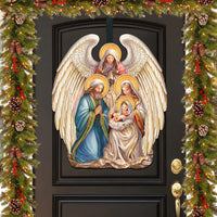 Nativity with Angel Holiday Door Decor