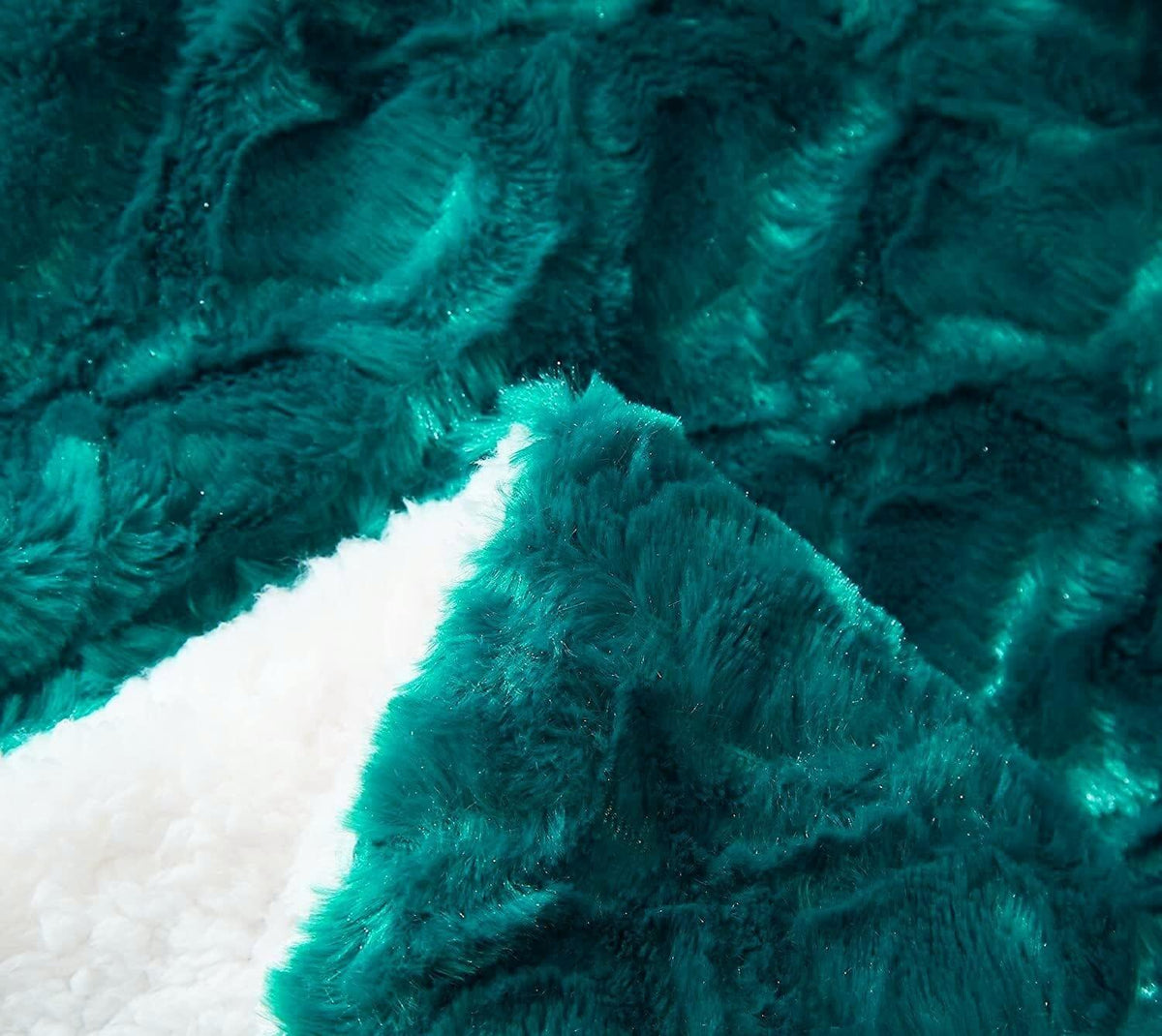 Emerald Mermaid Plush Sherpa Blanket