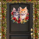 Kittens Holiday Front Door Art