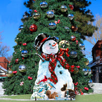 Old-Fashioned Snowman Christmas Lawn Art