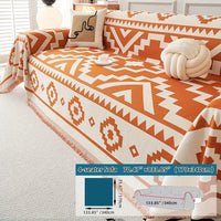 Boho-Chic All-Season Sofa Cover | Light Gray & Pet Proof Couch Cover