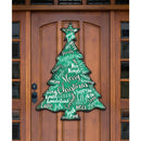 Modern Merry Christmas Tree Door Decor