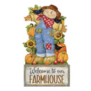 Welcome to Our Farmhouse Wood Door Sign