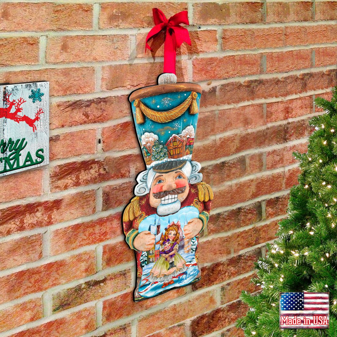 Traditional Nutcracker Christmas Door Decor