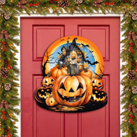Haunted House & Jack 'o Lantern Front Door Art