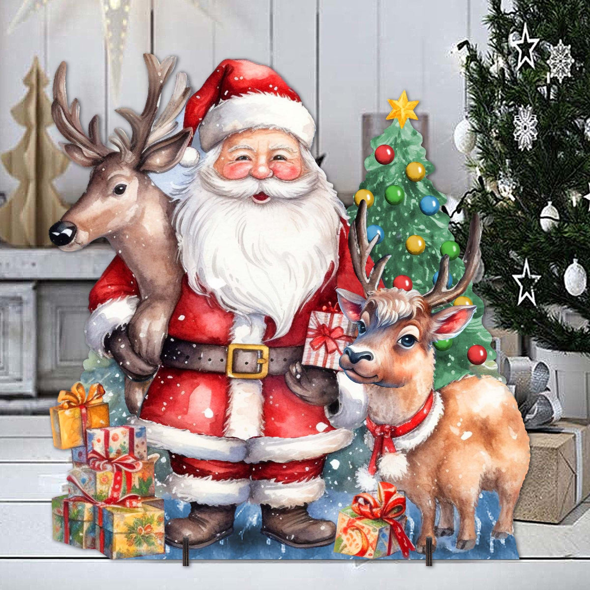 Santa & Reindeer Outdoor Decor