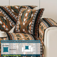 Boho Couch Cover - Chic Snow Chenille Sofa Slipcover