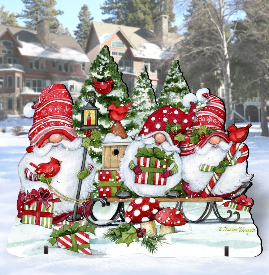 Christmas Gnomes Outdoor Art