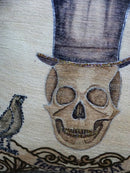 Skull Trick or Treat Halloween Embroidered Pillow: 20" x 20"