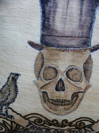 Skull Trick or Treat Halloween Embroidered Pillow: 20" x 20"
