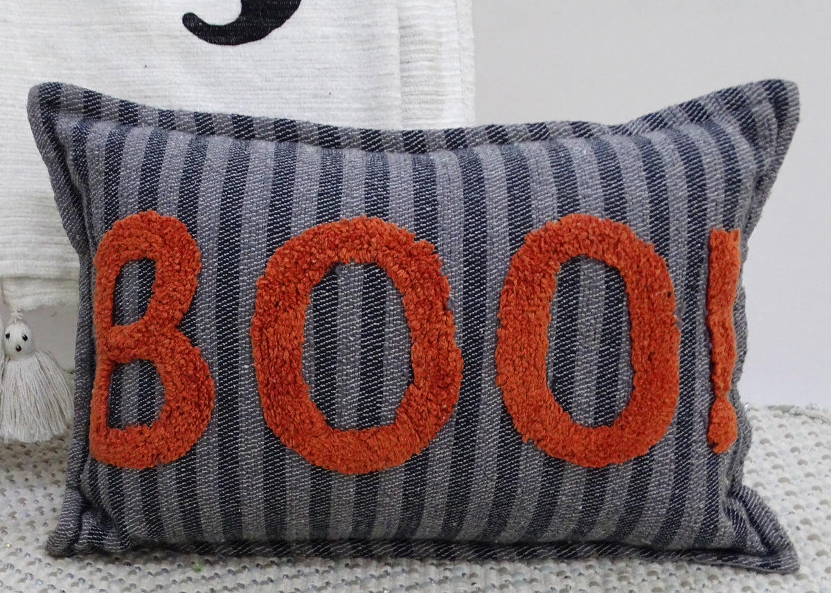 BOO Halloween Throw Pillow: 14" x 24"