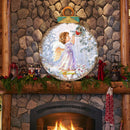 Little Christmas Angel Door Hanger Art